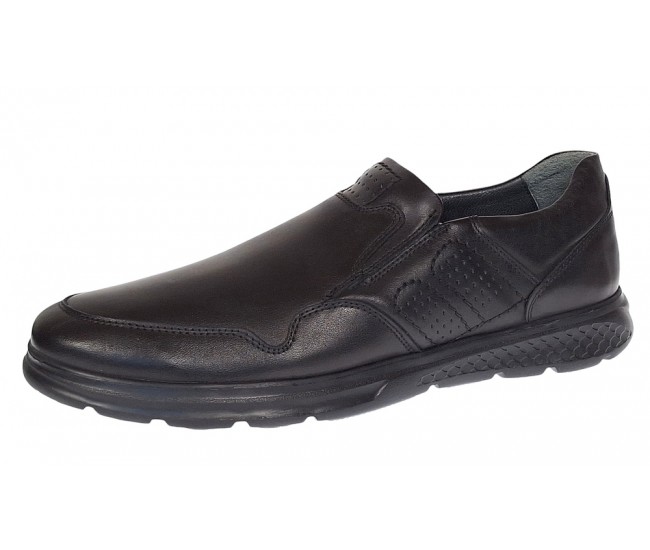 Pantofi barbati casual, foarte comozi din piele naturala Negru VIK777N