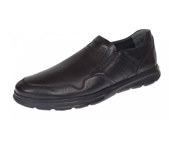 Pantofi barbati casual, foarte comozi din piele naturala Negru VIK777N