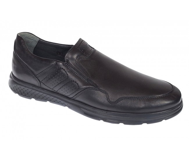 Pantofi barbati casual, foarte comozi din piele naturala Negru VIK777N