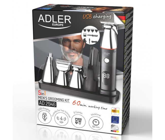 SET 5 IN 1 TRIMMER CU AFISAJ LED AD 2946 ADLER 