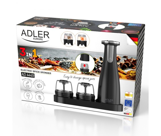 SET 3 RASNITE CONDIMENTE AD 4449B NEGRU ADLER 