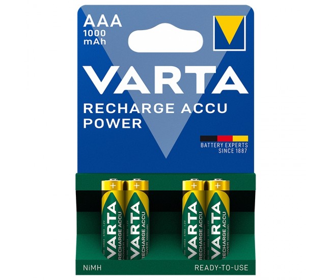 ACUMULATORI AAA 1000MAH BLISTER 4 BUC VARTA 