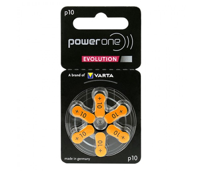 BATERII AUDITIVE POWER ONE EVOLUTION P10 BL 6 VARTA 