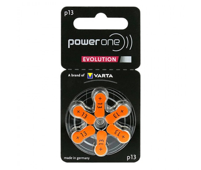 BATERII AUDITIVE POWER ONE EVOLUTION P13 BL 6 VARTA 