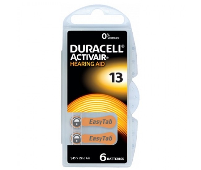 BATERIE AUDITIVA DURACELL 13 BLISTER 6 BUC 