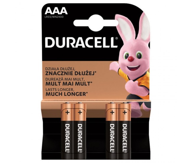 BATERIE ALCALINA DURACELL LR03 BLISTER 4 BUC 