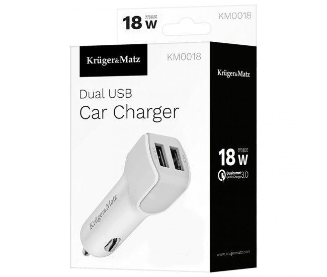 INCARCATOR AUTO USB DUAL 2.1A SI 1A K&M 