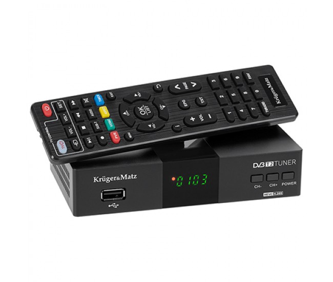 TUNER DVB-T2 H.265 HEVC KRUGER&MATZ 