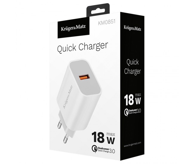 INCARCATOR RETEA QUICK CHARGE 3.0 18W KRUGER&MATZ 