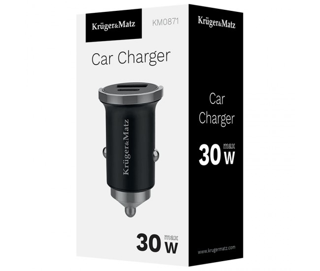 INCARCATOR AUTO USB / TYPE C QC PD 30W KRUGER&MATZ 