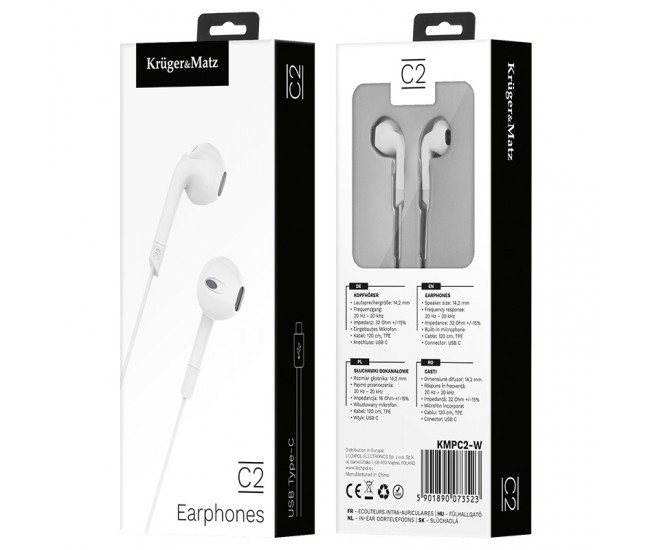 CASTI IN-EAR CU MICROFON KRUGER&MATZ 