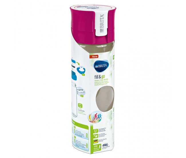 STICLA CU FILTRU FILL&GO VITAL 0.6 L PINK BRITA 