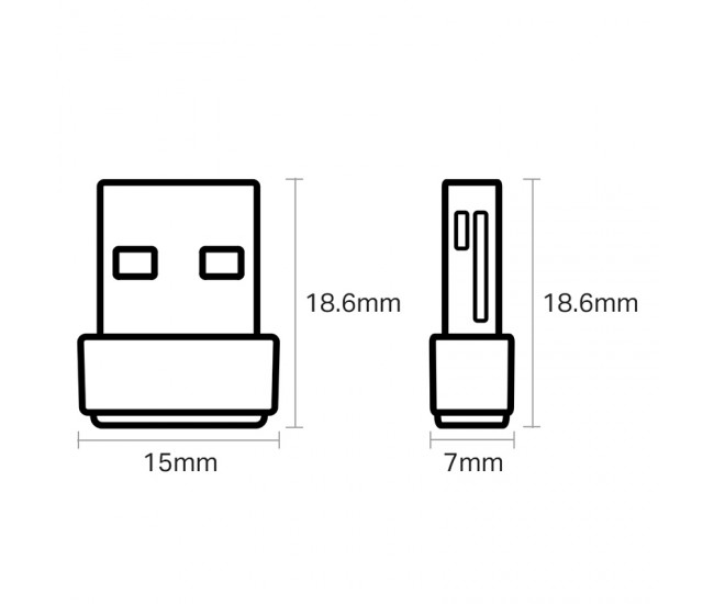 ADAPTOR WIRELESS AC600 DUALBAND ARCHER T2U NANO TP-LINK 