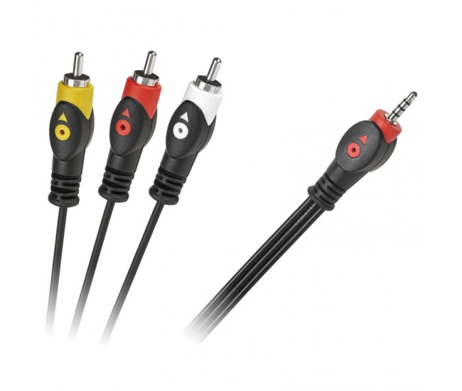 CABLU JACK 3.5 4 CANALE (A/V/MASA)-3RCA 1.5M 