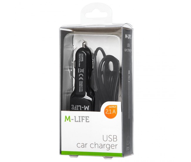 INCARCATOR AUTO LIGHTNING + USB 2100MA M-LIFE 