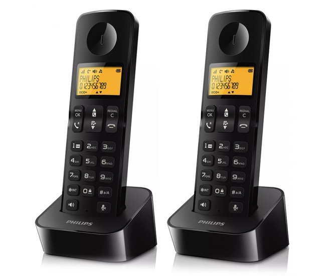 TELEFON DECT D2602 NEGRU PHILIPS 