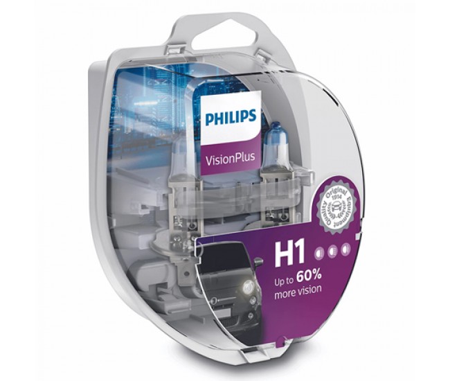 SET 2 BECURI AUTO H1 VISION PLUS PHILIPS 