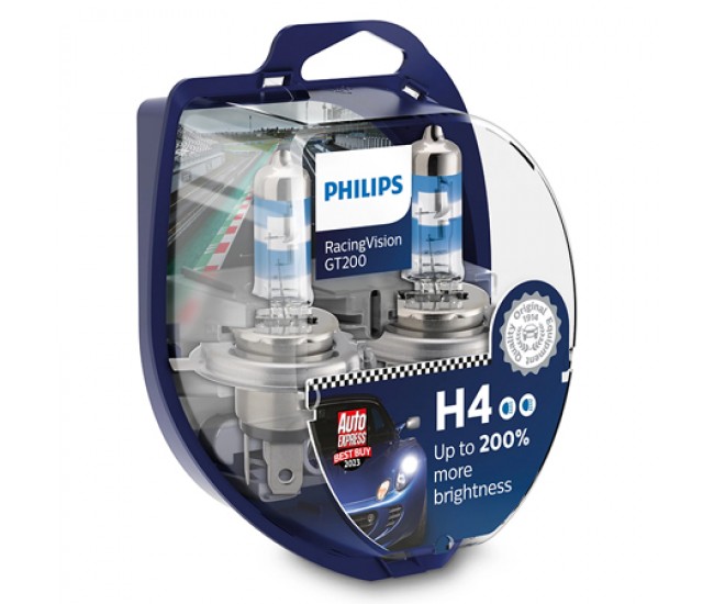 SET 2 BUC BECURI AUTO H4 RACING VISION PHILIPS 