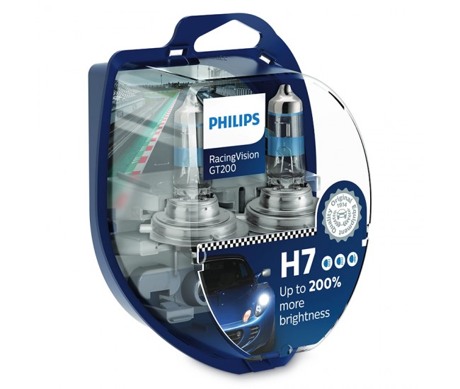 SET 2 BUC BECURI AUTO H7 RACING VISION PHILIPS 