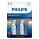 BATERIE ULTRA ALKALINE LR14 C BLISTER 2 BUC PHILIPS 