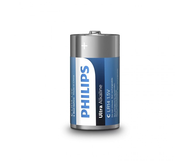 BATERIE ULTRA ALKALINE LR14 C BLISTER 2 BUC PHILIPS 