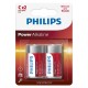 BATERIE POWER ALKALINE LR14 C BLISTER 2 BUC PHILIPS 