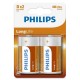 BATERIE LONGLIFE R20 D BLISTER 2 BUC PHILIPS 