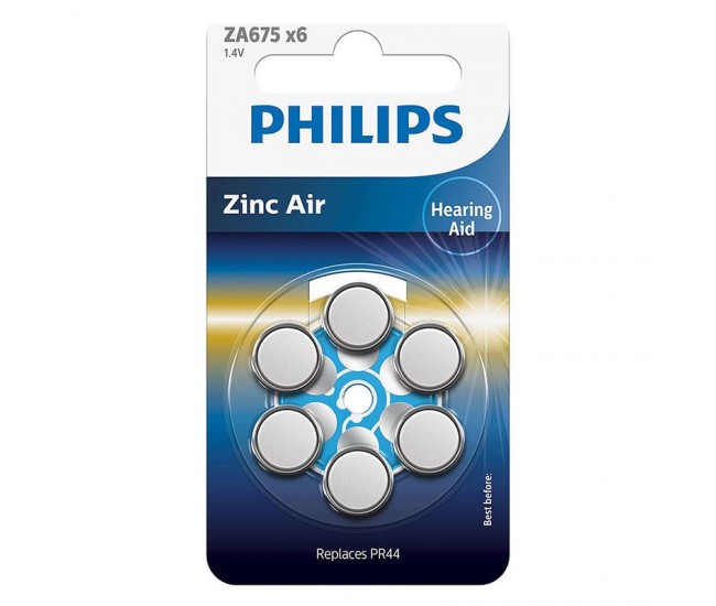 BATERIE AUDITIVA ZINC AIR BLISTER 6 BUC PHILIPS 