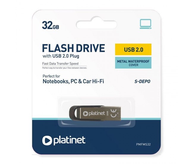 FLASH DRIVE USB S-DEPO 32GB PLATINET 