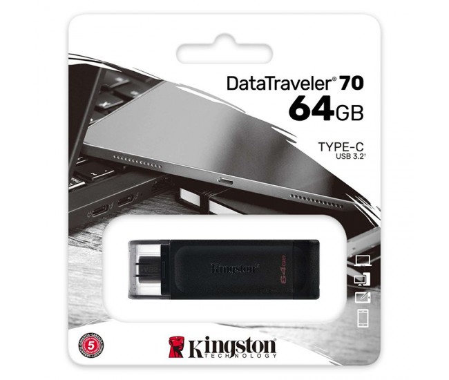 FLASH DRIVE 64GB DT70 USB 3.2 TIP C KINGSTON 