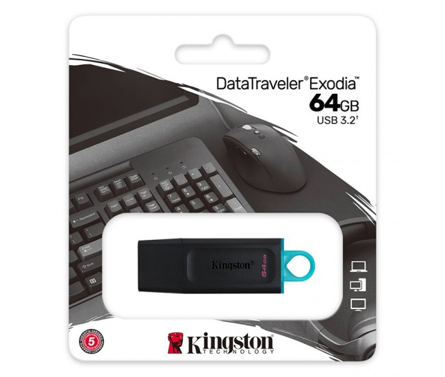 FLASH DRIVE 64GB DT USB 3.2 GEN1 KINGSTON 