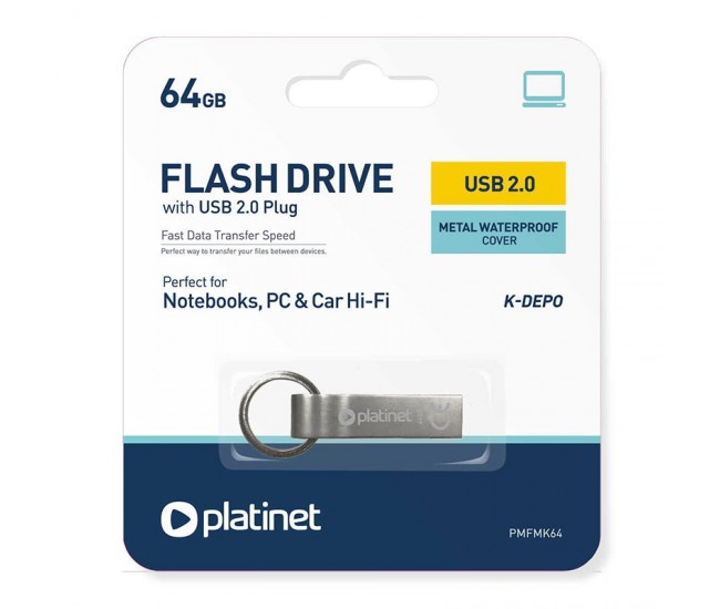 FLASH DRIVE USB K-DEPO 64GB PLATINET 