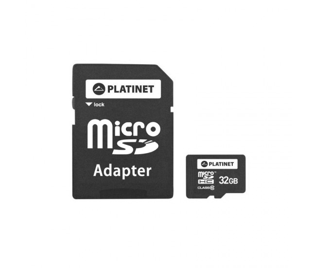 MICRO SD CARD CU ADAPTOR 32GB CLASA 10 PLATINET 