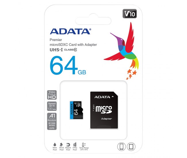 MICRO SDXC CLASA 10 64GB ADATA 