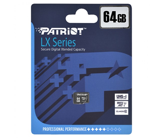 MICRO SDXC CLASA 10 UHS-I 64GB PATRIOT 