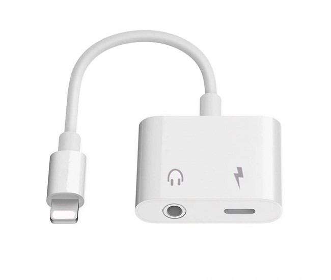 ADAPTOR SMARTPHONE LIGHTNING - 3.5MM AUX PLATINET 