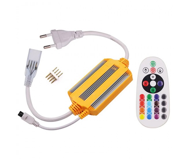 CONTROLER SI TELECOMANDA BANDA LED FLEXIBILA 10MM RGB 