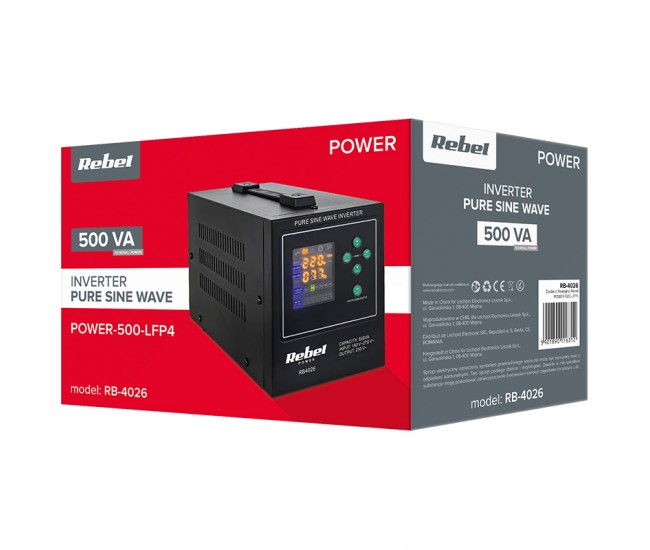 UPS CENTRALE TERMICE SINUS PUR 500VA 300W 12V REBEL 