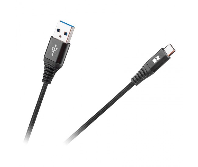 CABLU USB - USB TIP C REBEL 100 CM NEGRU 