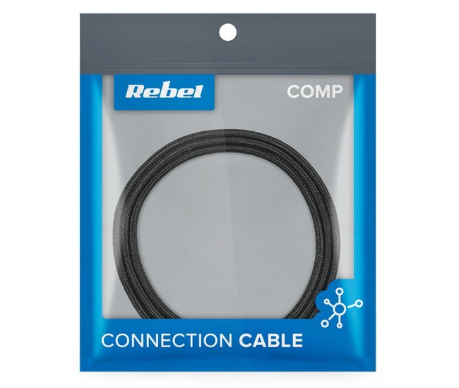 CABLU USB - USB TIP C REBEL 100 CM NEGRU 