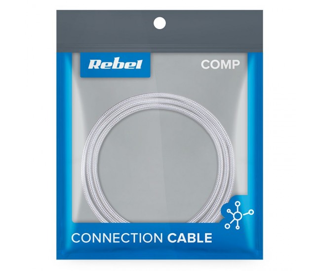 CABLU USB - USB TIP C REBEL 100 CM ALB 