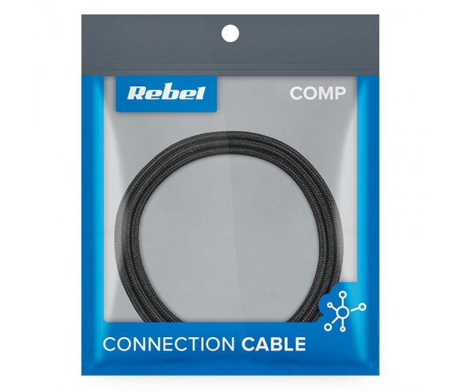 CABLU USB - USB TIP C REBEL 200 CM NEGRU 