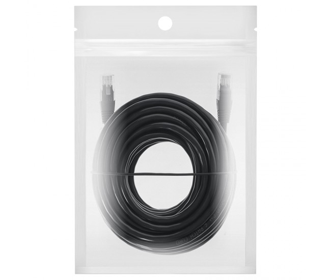 CABLU PATCHCORD UTP CAT6 10M NEGRU REBEL 