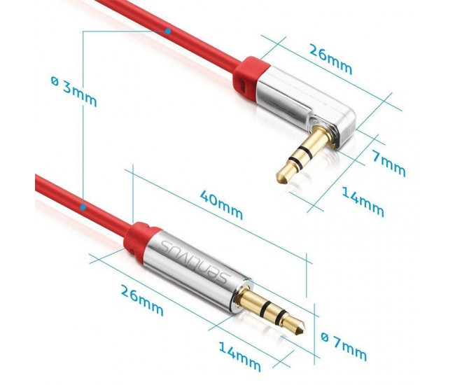 CABLU AUDIO 3.5 TATA - TATA 2.0M 90 SENTIVUS 