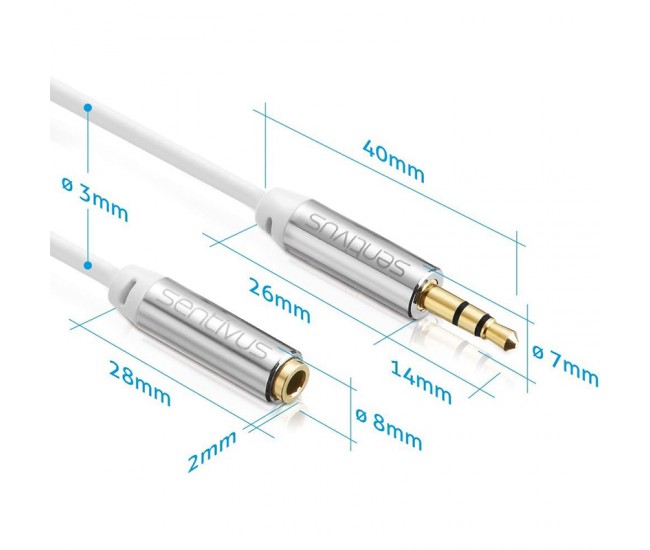 CABLU 3.5 TATA - 2X 3.5 MAMA 1.0M SENTIVUS 