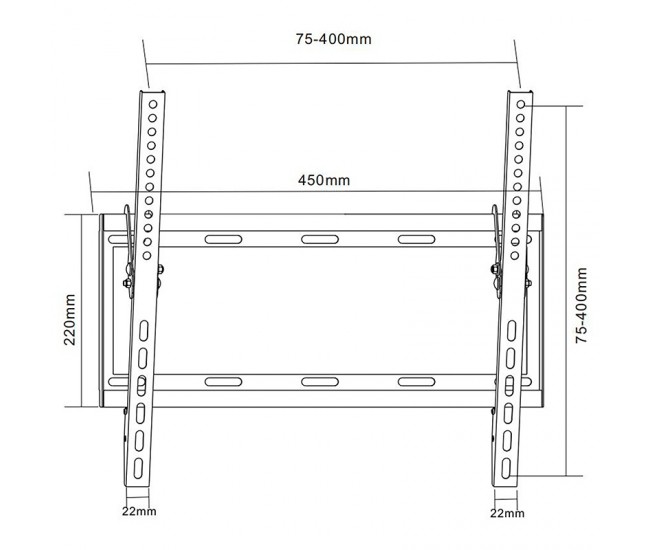 SUPORT UNIVERSAL LED TV 26 inch-55 inch CU INCLINARE 