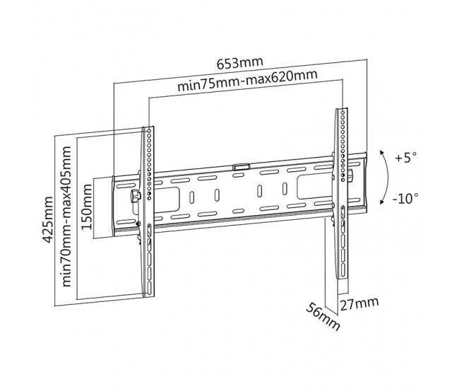 SUPORT LED TV 37-70 INCH INCLINATIE VERTICALA 