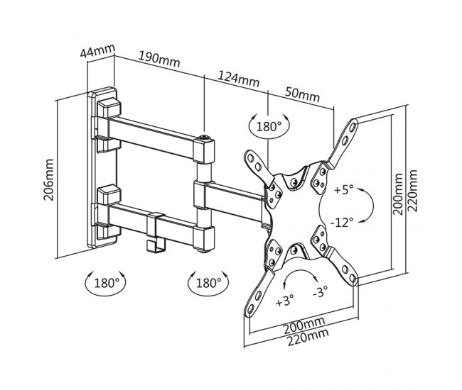 SUPORT UNIVERSAL LED TV 13-42 INCH 