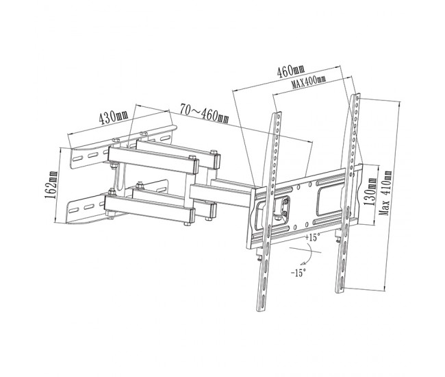 SUPORT TV DE PERETE 26-55 INCH CABLETECH 