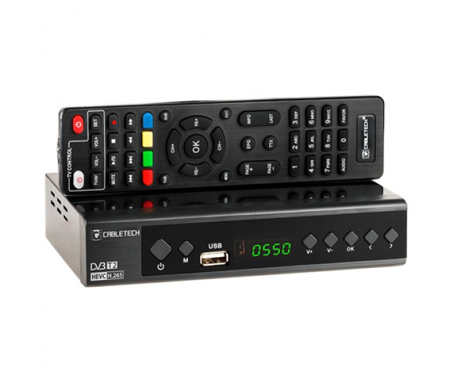 TUNER DIGITAL TERESTRU / CABLU DVB-T2/C H.265 CABLETECH 